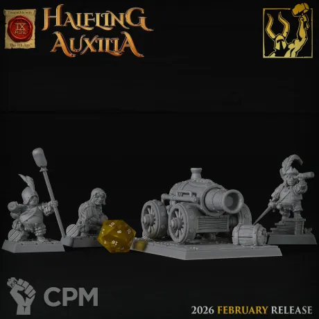 Описание картинки Warmachines Halfling Cannon от 3DPrintClub по цене 850руб | Свободный Рынок Миниатюр - СРМ