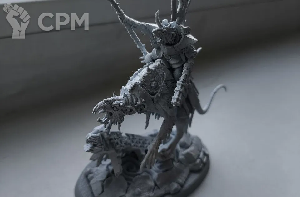 Clawlord Su Gnaw-Beast Skaven Age Of Sigmar Non Assemblato Warhammer Clawlord Su Gnaw-Beast - Miniatura Skaven Per Age Of Sigmar - Non Montata E Non Dipinta Warhammer Clawlord Skaven - Foto 4