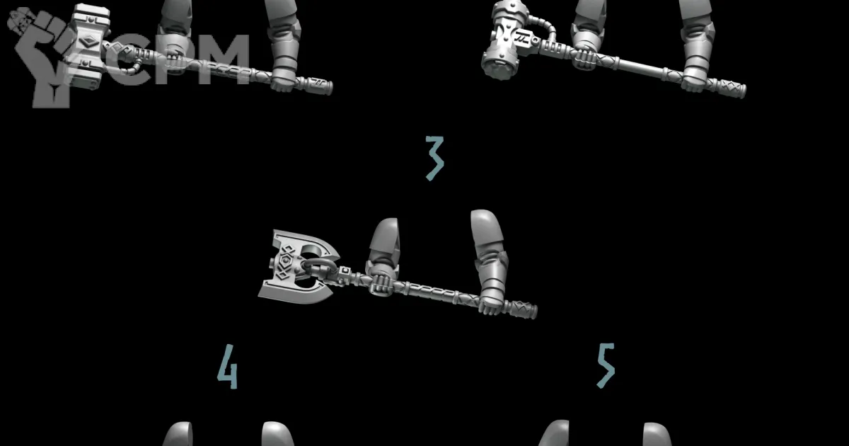 Space Wolves two handed weapons - купить от Helnex workshop по цене ...