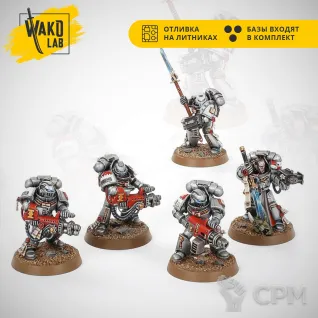 Описание картинки (4 in 1) Grey Knight Strike Squad / Interceptor Squad / Purifier Squad / Purgation Squad от Wako Lab (Recast) по цене 1 790руб | Свободный Рынок Миниатюр - СРМ