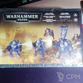 Описание картинки Space Marine Terminator Squad НОВЫЙ В ПЛЕНКЕ от Trazyn's Collection по цене 6 500руб | Свободный Рынок Миниатюр - СРМ