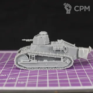 Описание картинки Французский легкий танк Renault FT-17 (пулеметный вариант) / масштаб 1:56 / 28mm от DModels по цене 820руб | Свободный Рынок Миниатюр - СРМ