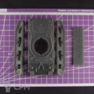 Описание картинки Американский средний танк M4A2 Sherman КМП со шноркелем / масштаб 1:56 / 28мм от DModels по цене 2 100руб | Свободный Рынок Миниатюр - СРМ