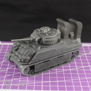 Описание картинки Американский средний танк M4A2 Sherman КМП со шноркелем / масштаб 1:56 / 28мм от DModels по цене 2 100руб | Свободный Рынок Миниатюр - СРМ