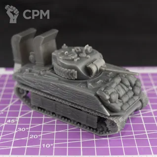 Описание картинки Американский средний танк M4A2 Sherman КМП со шноркелем / масштаб 1:56 / 28мм от DModels по цене 2 100руб | Свободный Рынок Миниатюр - СРМ