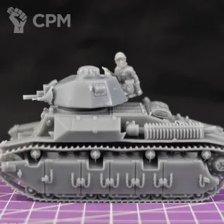 Описание картинки Французский средний пехотный танк Char D2 с танкистом / масштаб 1:56/ 28мм от DModels по цене 1 670руб | Свободный Рынок Миниатюр - СРМ