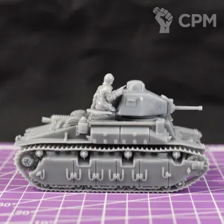 Описание картинки Французский средний пехотный танк Char D2 с танкистом / масштаб 1:56/ 28мм от DModels по цене 1 670руб | Свободный Рынок Миниатюр - СРМ
