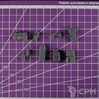 Описание картинки Немецкий грузовик Krupp Protze с экипажем и багажом (2 миниатюры) / масштаб 1:56 / 28мм от DModels по цене 850руб | Свободный Рынок Миниатюр - СРМ