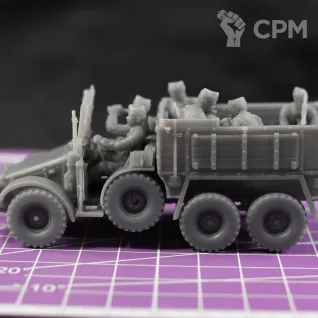 Описание картинки Немецкий грузовик Krupp Protze с экипажем и пассажирами (6 миниатюр) / масштаб 1:56 / 28мм от DModels по цене 950руб | Свободный Рынок Миниатюр - СРМ