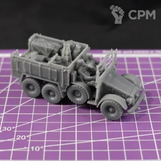 Описание картинки Немецкий грузовик Krupp Protze с экипажем и багажом (2 миниатюры) / масштаб 1:56 / 28мм от DModels по цене 850руб | Свободный Рынок Миниатюр - СРМ