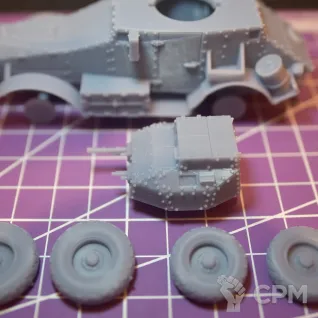 Описание картинки Французский бронеавтомобиль Panhard 165/175 / масштаб 1:56 / 28мм от DModels по цене 680руб | Свободный Рынок Миниатюр - СРМ
