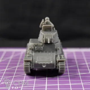 Описание картинки Итальянский легкий танк Fiat L6/40 с миниатюрой командира / масштаб 1:56 / 28мм от DModels по цене 830руб | Свободный Рынок Миниатюр - СРМ