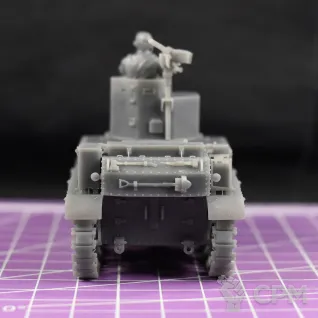 Описание картинки Британский легкий танк M3 Stuart "Honey" с миниатюрой командира / масштаб 1:56 / от DModels по цене 860руб | Свободный Рынок Миниатюр - СРМ