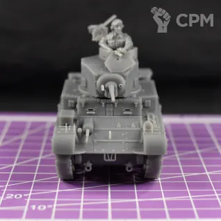Описание картинки Британский легкий танк M3 Stuart "Honey" с миниатюрой командира / масштаб 1:56 / от DModels по цене 860руб | Свободный Рынок Миниатюр - СРМ