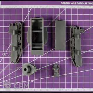 Описание картинки Итальянский легкий танк Fiat L6/40 с миниатюрой командира / масштаб 1:56 / 28мм от DModels по цене 830руб | Свободный Рынок Миниатюр - СРМ
