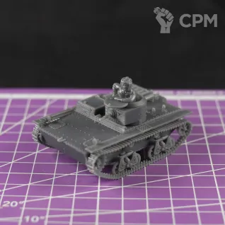 Описание картинки Советский плавающий танк Т-38 с миниатюрой командира / масштаб 1:56/ 28мм от DModels по цене 660руб | Свободный Рынок Миниатюр - СРМ