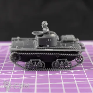 Описание картинки Советский плавающий танк Т-38 с миниатюрой командира / масштаб 1:56/ 28мм от DModels по цене 660руб | Свободный Рынок Миниатюр - СРМ