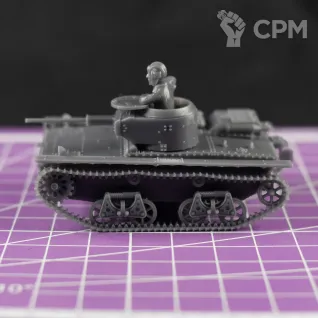 Описание картинки Советский плавающий танк Т-38 с пушкой ШВАК-Т и миниатюрой командира / масштаб 1:56/ 28мм от DModels по цене 660руб | Свободный Рынок Миниатюр - СРМ