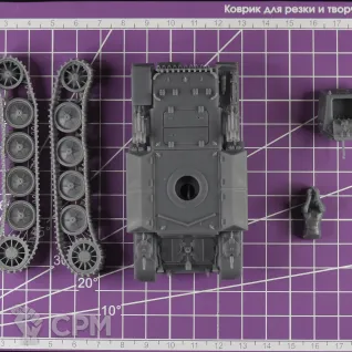 Описание картинки Немецкий огнементый танк Pz.Kpfw.II(F) "Фламинго" с фигуркой командира /масштаб  от DModels по цене 780руб | Свободный Рынок Миниатюр - СРМ