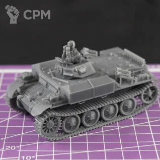 Описание картинки Немецкий огнементый танк Pz.Kpfw.II(F) "Фламинго" с фигуркой командира /масштаб  от DModels по цене 780руб | Свободный Рынок Миниатюр - СРМ