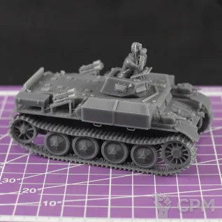Описание картинки Немецкий огнементый танк Pz.Kpfw.II(F) "Фламинго" с фигуркой командира /масштаб  от DModels по цене 780руб | Свободный Рынок Миниатюр - СРМ