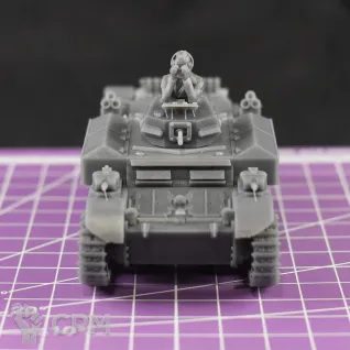 Описание картинки Немецкий огнементый танк Pz.Kpfw.II(F) "Фламинго" с фигуркой командира /масштаб  от DModels по цене 780руб | Свободный Рынок Миниатюр - СРМ