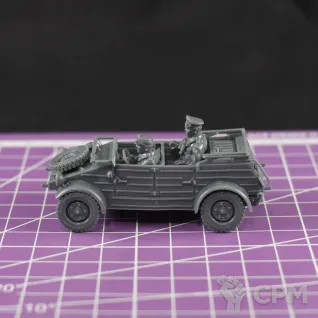 Описание картинки Немецкий автомобиль Kübelwagen с водителем и офицером (версия DAK) /масштаб 1:56 /28мм от DModels по цене 350руб | Свободный Рынок Миниатюр - СРМ