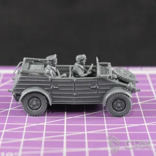 Описание картинки Немецкий автомобиль Kübelwagen с водителем и офицером (версия DAK) /масштаб 1:56 /28мм от DModels по цене 350руб | Свободный Рынок Миниатюр - СРМ