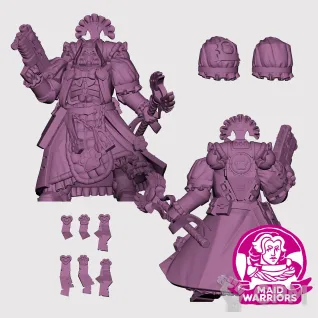 Описание картинки Maidwarriors Army Priest от AxeL's Forge по цене 200руб | Свободный Рынок Миниатюр - СРМ