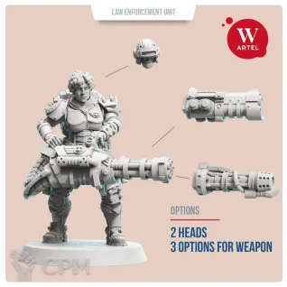 Описание картинки L.E.U. - Riot Assault Squad (Female enforcers) от Артель W по цене 2 900руб | Свободный Рынок Миниатюр - СРМ