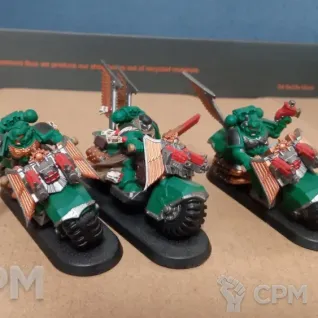 Описание картинки Space marine Bikes (Dark Vengeance) от Xero по цене 1 400руб | Свободный Рынок Миниатюр - СРМ