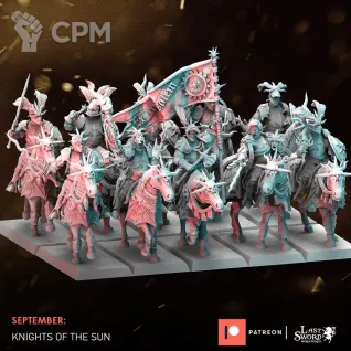 Описание картинки Рыцари Сияющего Солнца (цена за 1 миниатюру) от 3D Wargaming по цене 375руб | Свободный Рынок Миниатюр - СРМ