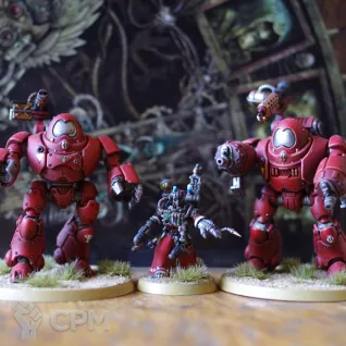 Описание картинки Adeptus Mechanicus Kastelan Robots and Tech-Priest от Biosphere по цене 8 500руб | Свободный Рынок Миниатюр - СРМ