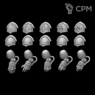Описание картинки Shoulder pads model “TDA” type Arcanum от LDBits по цене 682руб | Свободный Рынок Миниатюр - СРМ