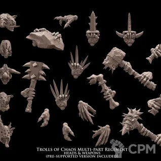 Описание картинки Trolls of Chaos multi-part regiment от Бруталити по цене 1 700руб | Свободный Рынок Миниатюр - СРМ