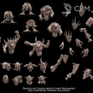 Описание картинки Trolls of Chaos multi-part regiment от Бруталити по цене 1 700руб | Свободный Рынок Миниатюр - СРМ