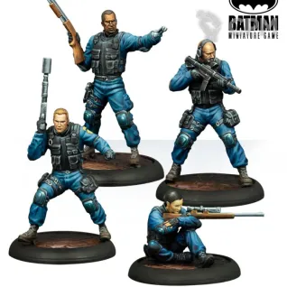 Описание картинки Aaron Cash & Quick Response Team - Batman Miniature Game от Критикал Принт по цене 510руб | Свободный Рынок Миниатюр - СРМ