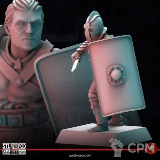Описание картинки Secutor от Barduck Miniatures по цене 239руб | Свободный Рынок Миниатюр - СРМ