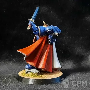 Описание картинки Space Marines Ultramarine Primaris Captain с мечом и плазмой 3D от Superguns по цене 750руб | Свободный Рынок Миниатюр - СРМ