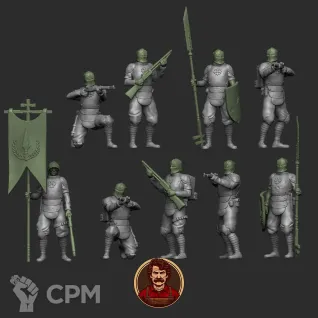 Описание картинки TRENCH CRUSADE - PRINCIPALITY OF NEW ANTIOCH WARBAND от Manufactorum76 по цене 1 350руб | Свободный Рынок Миниатюр - СРМ
