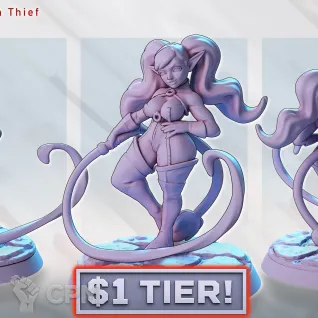Описание картинки Mimi Whip Goblin Thief от PocketSized Prints по цене 250руб | Свободный Рынок Миниатюр - СРМ