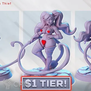 Описание картинки Mimi Whip Goblin Thief от PocketSized Prints по цене 250руб | Свободный Рынок Миниатюр - СРМ
