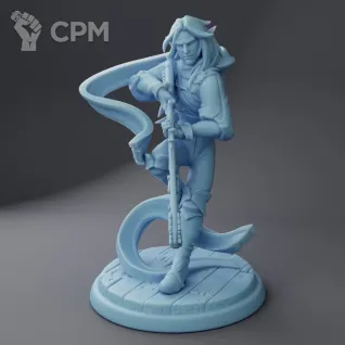 Описание картинки Ael the Elven Rifleman ( Male Elf Ranger / Astral Elf Artificer / Spelljammer / Gunner ) от PocketSized Prints по цене 250руб | Свободный Рынок Миниатюр - СРМ