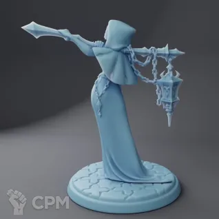 Описание картинки Daena the Lantern Bearer ( Female Warlock / Human Sorcerer / NPC ) от PocketSized Prints по цене 250руб | Свободный Рынок Миниатюр - СРМ