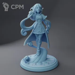 Описание картинки Astrid the Drow Sorcerer ( Female Elf Sorcerer / Wizard / Mage / Spelljammer Astral Elf ) от PocketSized Prints по цене 250руб | Свободный Рынок Миниатюр - СРМ