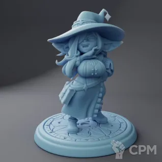 Описание картинки Nil the Goblin Witch ( Female Goblin Witch / Sorcerer / Warlock / Wizard ) от PocketSized Prints по цене 200руб | Свободный Рынок Миниатюр - СРМ