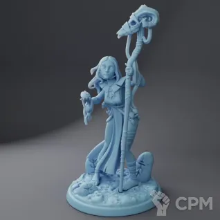Описание картинки Olseen the Soothsayer ( Female Warlock / Human Fortune Teller / Divination Wizard / Cultis от PocketSized Prints по цене 250руб | Свободный Рынок Миниатюр - СРМ