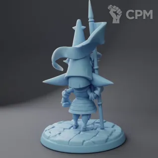Описание картинки Jav the Goblin Guard ( Female Goblin Paladin / Knight / Fighter / Warrior / Guardian ) от PocketSized Prints по цене 200руб | Свободный Рынок Миниатюр - СРМ