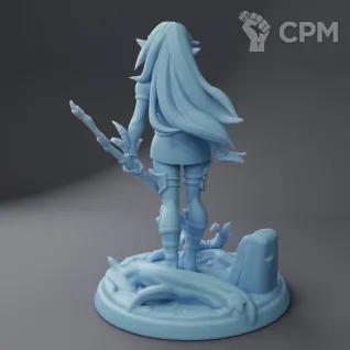 Описание картинки Patina the Druid ( Female Elf Druid ) от PocketSized Prints по цене 250руб | Свободный Рынок Миниатюр - СРМ