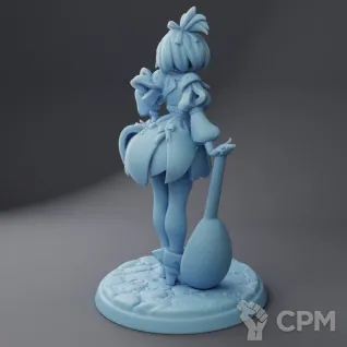 Описание картинки Kezie the Bard ( Female Bard / Lady Human Bard with Lute ) от PocketSized Prints по цене 250руб | Свободный Рынок Миниатюр - СРМ